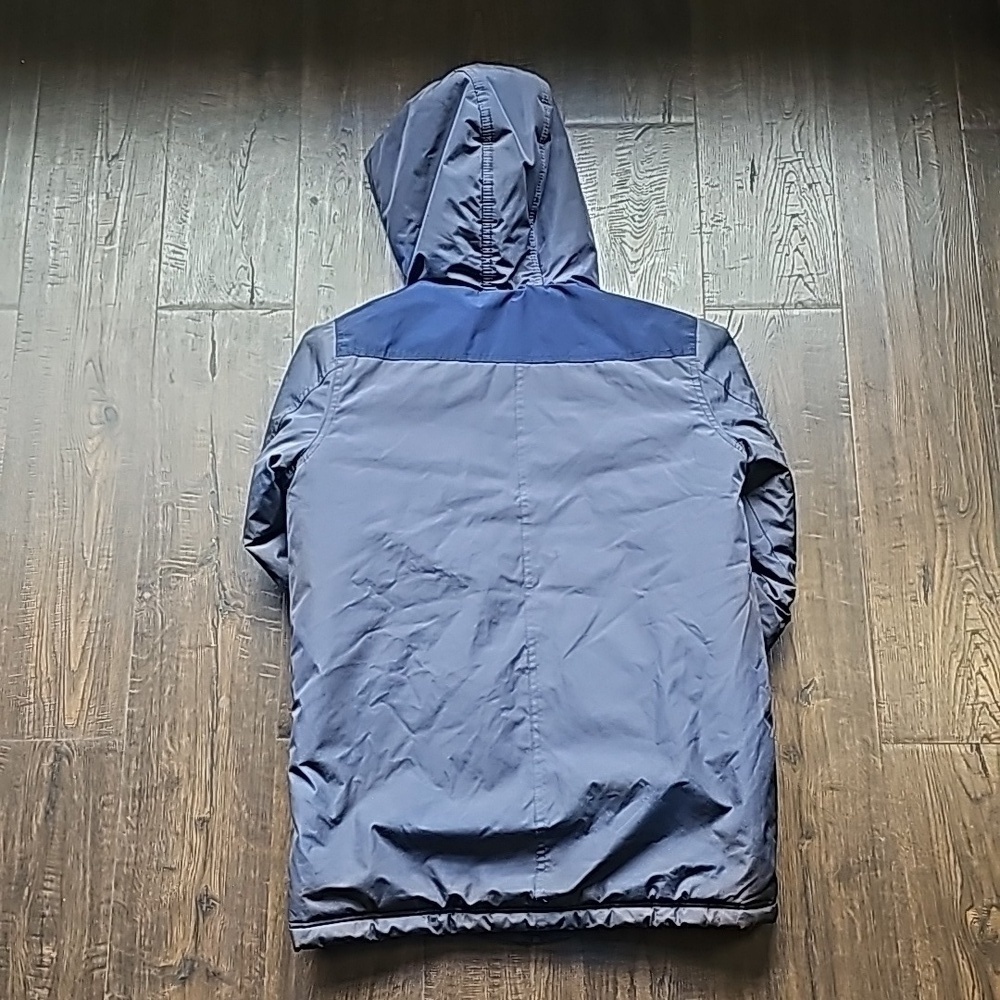 Cat and Jack Boys navy blue lined coat size 12-14...missing zipper pull. - Picture 2 of 4